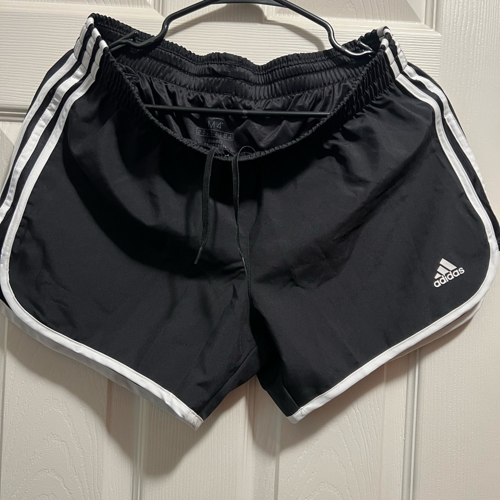 Adidas Women's Black and White Athletic Shorts